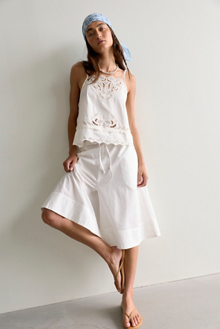 Menorca Slouchy Capris by free-est at Free People in Ivory, Size: Medium