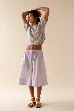 Menorca Slouchy Capris By free-est At Free People In Lavender Fog, Size: Small