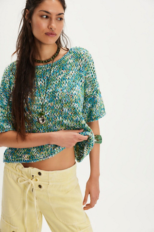 T-shirt Sweat Mezcal par Free People en Rainforest Combo, pour femme