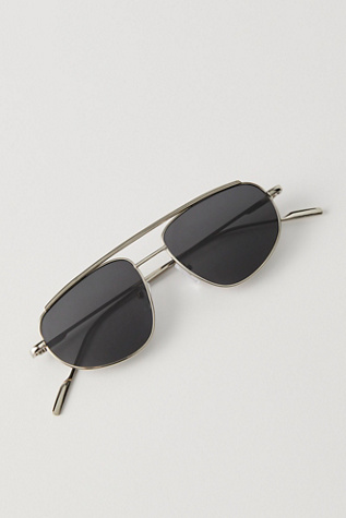 Montez Metal Aviator Sunglasses At Free People In Silver