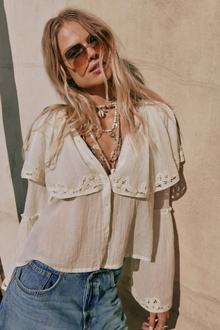 Long Island Oversized Square Sunglasses by Free People in Gold