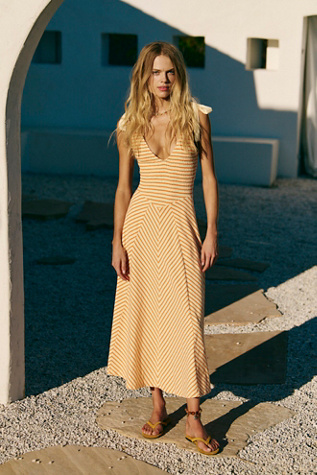 Cecelia Midi by free-est at Free People in Papaya Combo, Size: Large