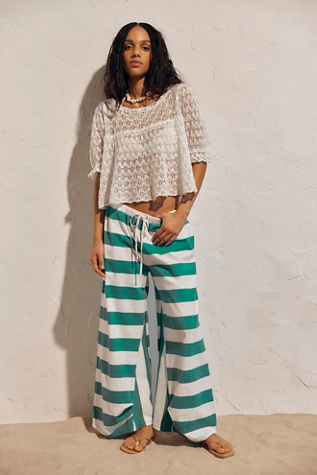 Dakota Pants by free-est at Free People in Vivid Green Combo, Size: Medium