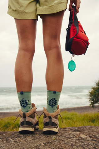 Floral Forest Hike Socks by FP Movement at Free People, Sage