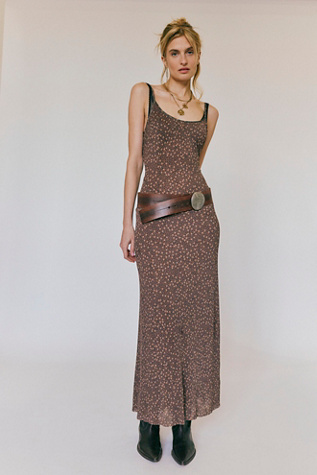 Zoey Printed Maxi Dress At Free People In Chocolate Combo, Size: XS