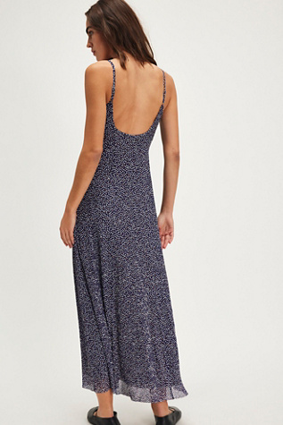 Zoey Printed Maxi Dress At Free People In Navy Combo, Size: XS