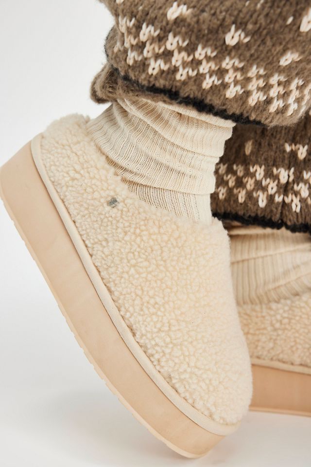 Emu Joy Curly Flatform Slippers #1