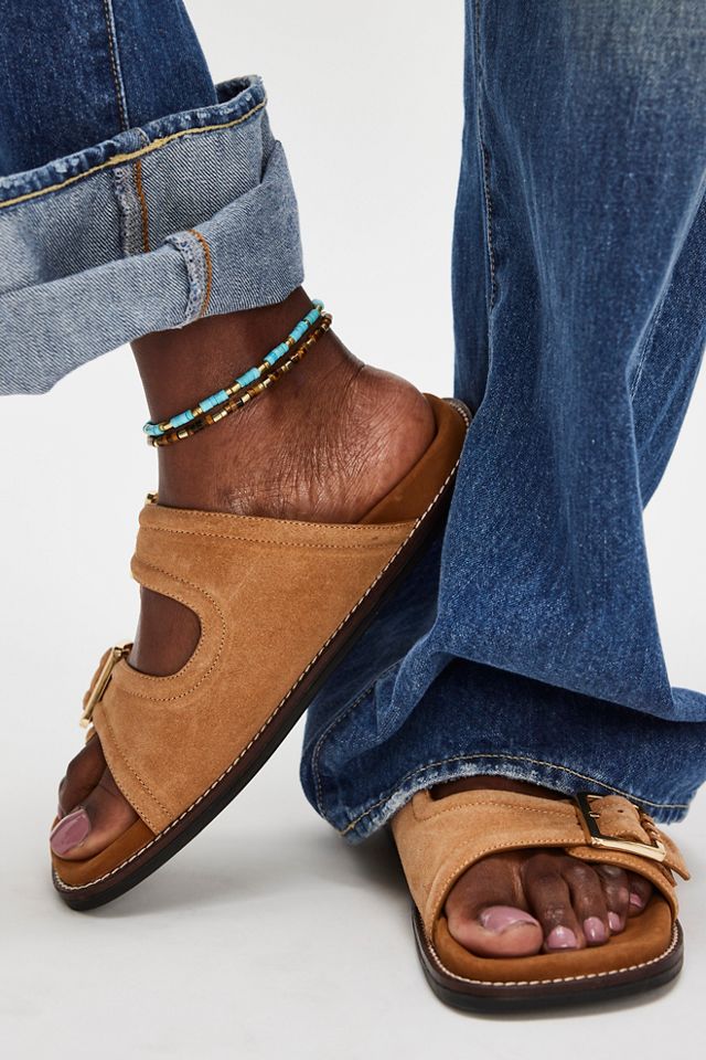 Sage Square Toe Footbed Slides #2