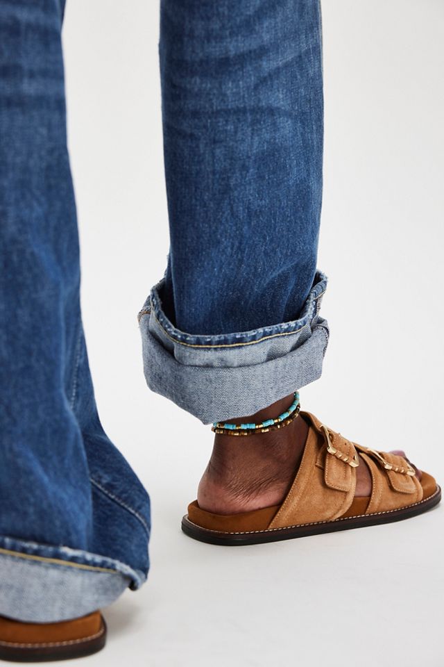 Sage Square Toe Footbed Slides #3