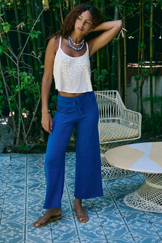 Avalon Cotton-Linen Sweater Pants