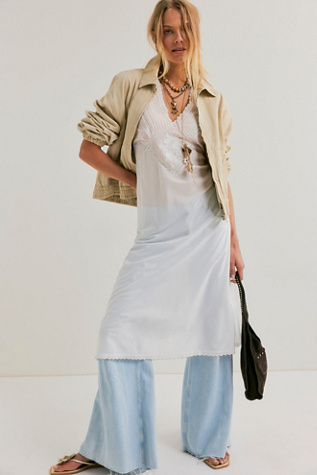 Me And You Midi Slip Dress by Intimately at Free People in White, Size: XS