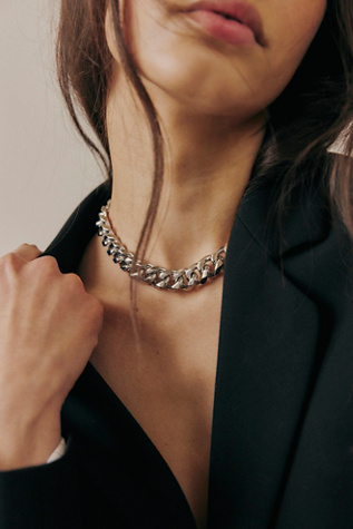 Atelier CG Dash Necklace at Free People in Silver