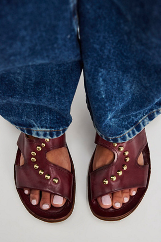 Romy Studded Sandals by A.S.98 at Free People in Red, Size: EU 38