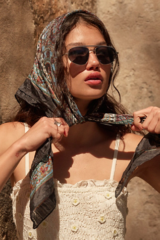 So Silk Bandana par Free People en Black, pour femme