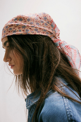 So Silk Bandana at Free People in Ditsy Dots Pink