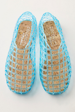 Marlow Jelly Flats By Coconuts By Matisse At Free People In Blue, Size: US 9