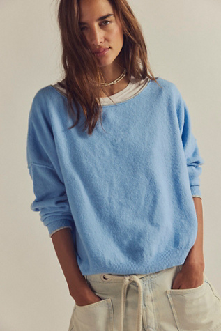 See Me Pullover by Free People in Blue, Size: XL