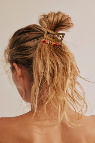 Tempe Jeweled Pony Cuff At Free People In Rose Combo/Gold