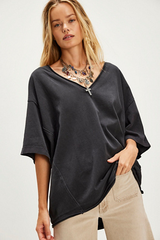 We The Free Cobalt Tee At Free People In Black, Size: Large