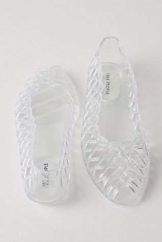 Starlight Jelly Flats By FP Collection At Free People In Clear, Size: US 8