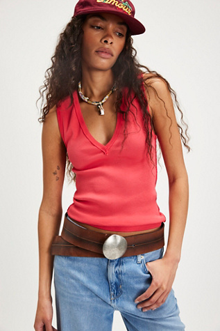 We The Free Neria Tank Top At Free People In Tart Berry, Size: Medium