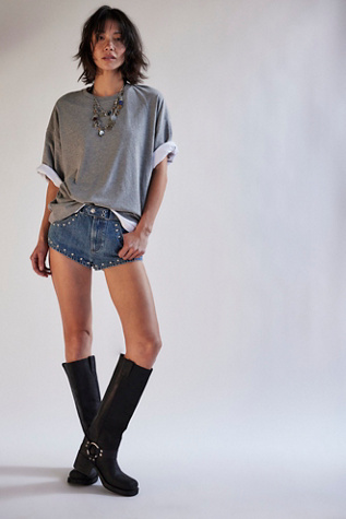We The Free Perfect Oversized Tee at Free People in Grey, Size: XS