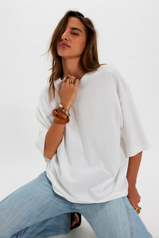 We The Free Perfect Oversized Tee at Free People in White, Size: XS