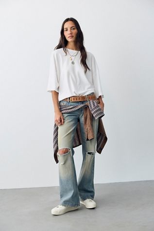 We The Free Twin Flame Cropped Wide-Leg Jeans | Free People