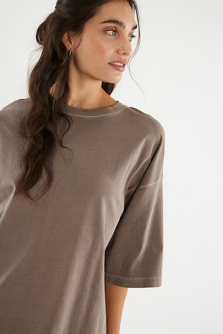 We The Free Perfect Oversized Tee at Free People in Brown, Size: M