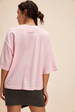 We The Free Perfect Oversized Tee At Free People In Pink A Boo, Size: XL