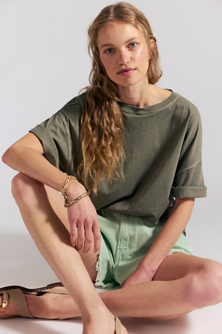 We The Free Perfect Oversized Tee at Free People in Summer Pine, Size: XS