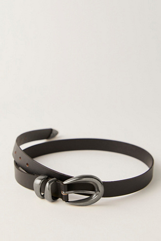 Женский ремень Free People Siren Leather Belt, цвет: Чёрный — фото 2