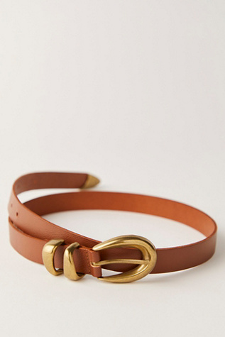 Siren Leather Belt At Free People In Cognac, Size: XS/S