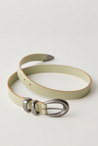 Siren Leather Belt at Free People in Dried Sage, Size: M/L