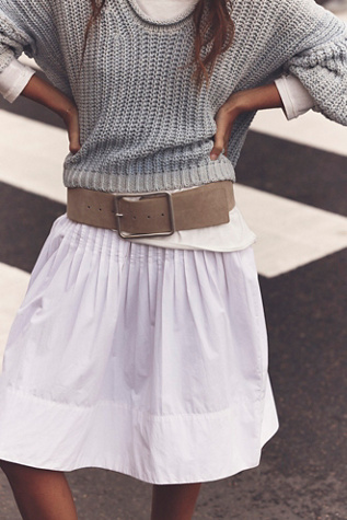 Suede Hex Hip Belt At Free People In Biscotti, Size: S/M