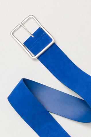 Suede Hex Hip Belt at Free People in Cobalt, Size: M/L