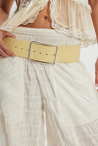 Suede Hex Hip Belt by Free People in Yellow, Size: M/L