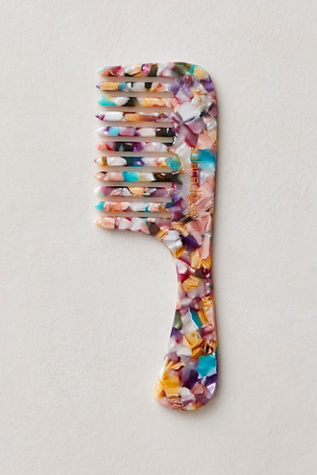 Solar Eclipse Wide Tooth Handle Comb at Free People in Brown
