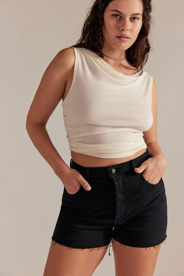 CRVY Bellarosa High-Rise Vintage Shorts #1