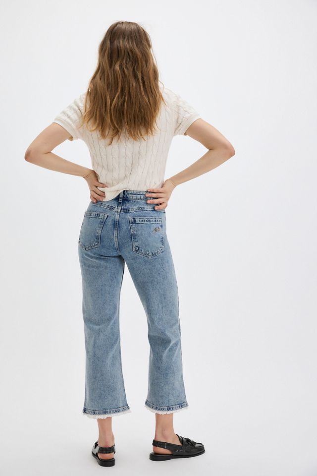 Damson Madder Broderie Kenny Cropped Flare Jeans #1