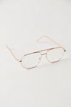 Peter Retro Oversized Blue-Light Aviator Glasses
