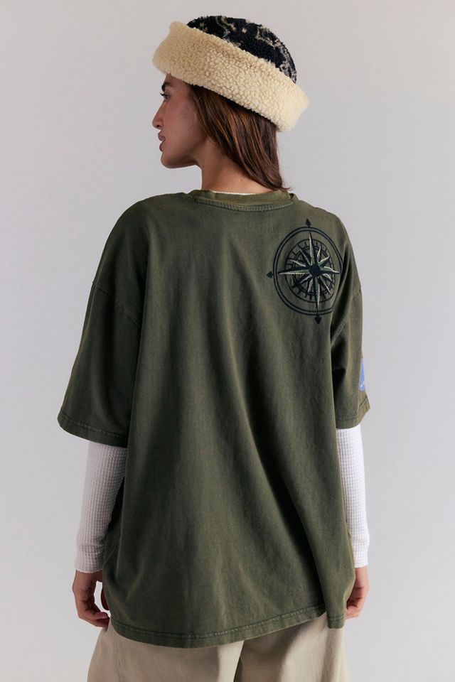 Denim and Bone Dinner Party Embroidered Tee #1