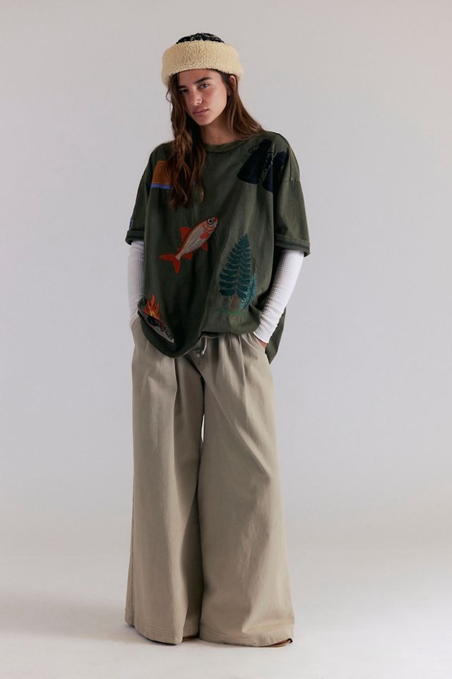 Denim and Bone Dinner Party Embroidered Tee #2