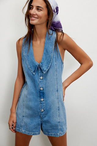 We The Free Dover Playsuit At Free People In Candy, Size: XS