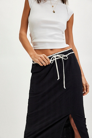 Penelope Midi Skirt At Free People In Black, Size: Small