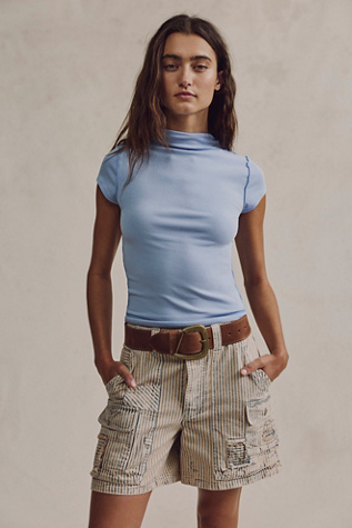 We The Free Lola Tee at Free People in Cashmere Blue, Size: XS