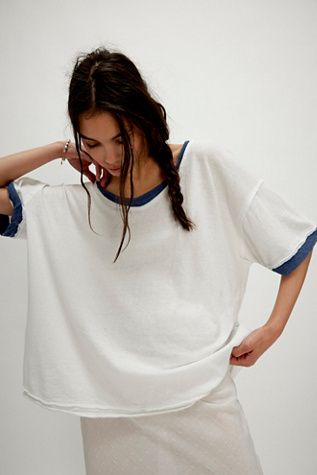 We The Free Dawn Mist Tee at Free People in Ivory, Size: Small