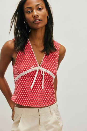 Drew Pucker Check Skirt Set