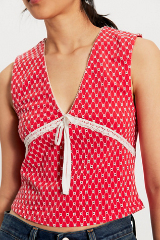 Good Graces Top by Free People in Red, Size: XL