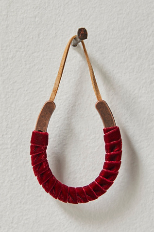 Mini Wrapped Horseshoe Ornament Top At Free People In Velvet Burgundy